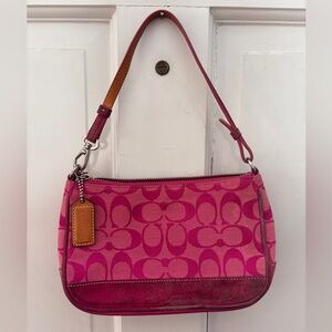 Y2K Vintage Coach hot pink demi purse.